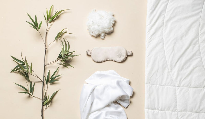Soft bamboo fabric material used in bedding, highlighting natural and eco‑friendly texture.