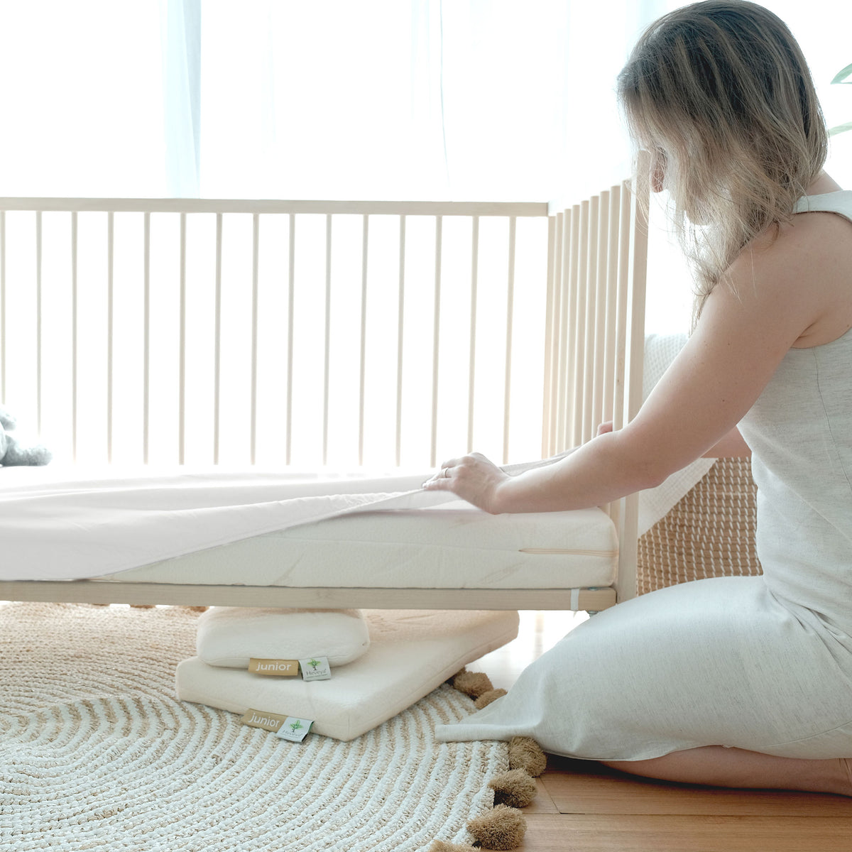 Junior Bamboo Cotton Cot Fitted Sheet